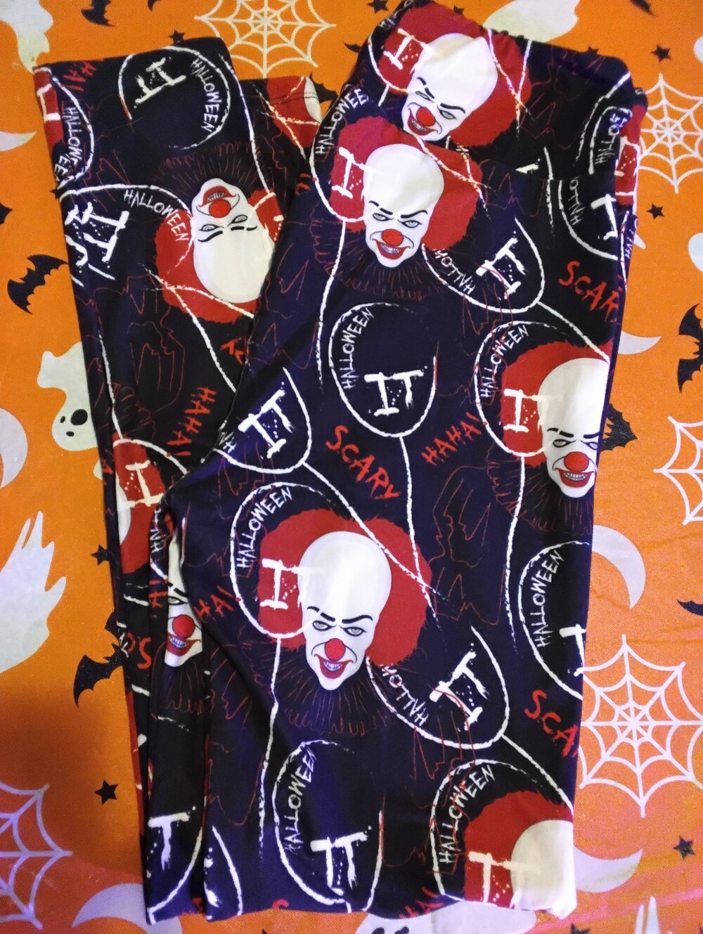 Halloween IT Scary Clown Leggings Women's size small medium /One Size Stretch